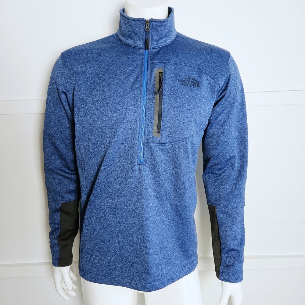 The North Face Mens Blue Heathered Canyonlands Half Zip Pullover Jacket Size M